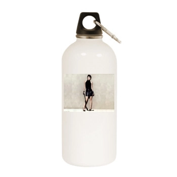 Lena Headey White Water Bottle With Carabiner