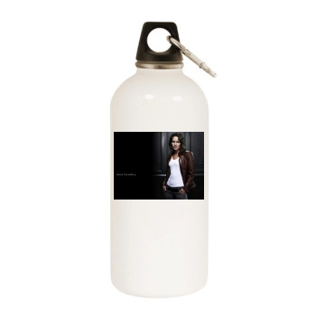 Lena Headey White Water Bottle With Carabiner