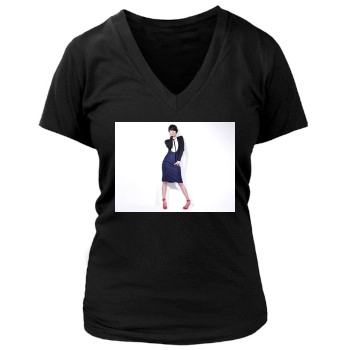 Lena Headey Women's Deep V-Neck TShirt