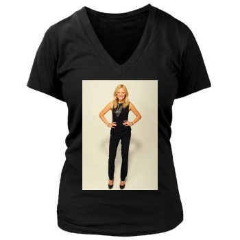 Malin Akerman Women's Deep V-Neck TShirt