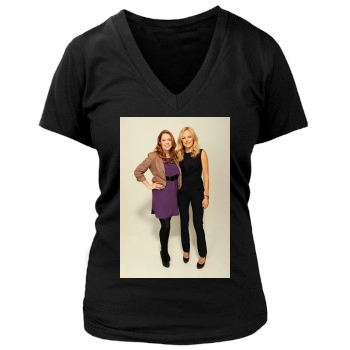 Malin Akerman Women's Deep V-Neck TShirt