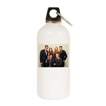 Malin Akerman White Water Bottle With Carabiner