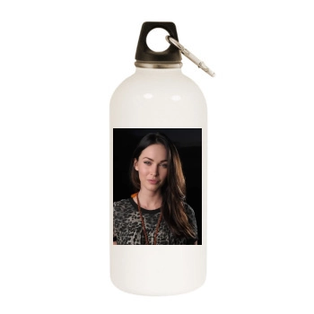 Megan Fox White Water Bottle With Carabiner