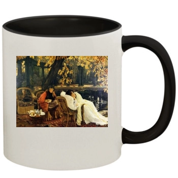 James Tissot 11oz Colored Inner & Handle Mug