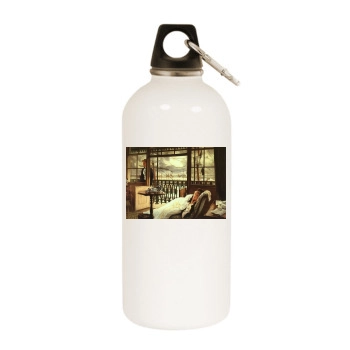 James Tissot White Water Bottle With Carabiner