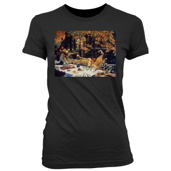 James Tissot Women's Junior Cut Crewneck T-Shirt