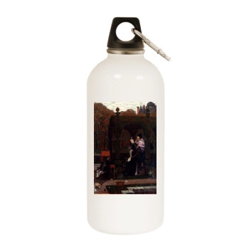 James Tissot White Water Bottle With Carabiner