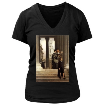 James Tissot Women's Deep V-Neck TShirt