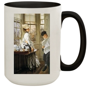 James Tissot 15oz Colored Inner & Handle Mug