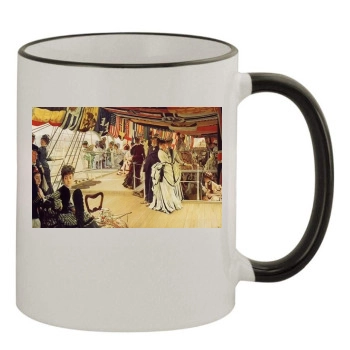 James Tissot 11oz Colored Rim & Handle Mug