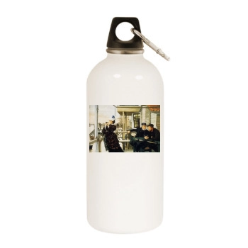 James Tissot White Water Bottle With Carabiner