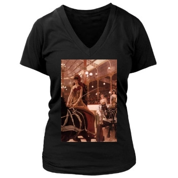 James Tissot Women's Deep V-Neck TShirt