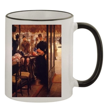 James Tissot 11oz Colored Rim & Handle Mug