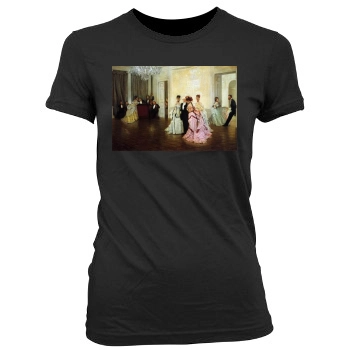 James Tissot Women's Junior Cut Crewneck T-Shirt