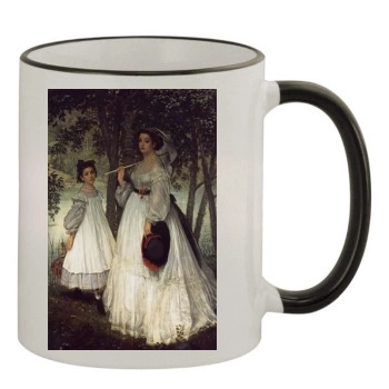 James Tissot 11oz Colored Rim & Handle Mug