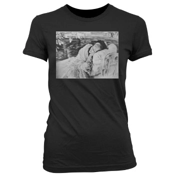 James Tissot Women's Junior Cut Crewneck T-Shirt