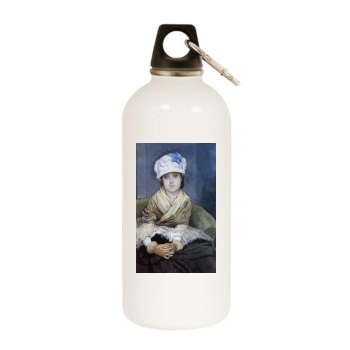 James Tissot White Water Bottle With Carabiner