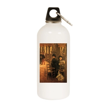 James Tissot White Water Bottle With Carabiner