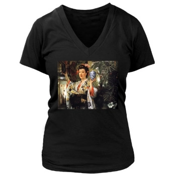 James Tissot Women's Deep V-Neck TShirt