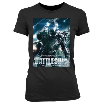 Battleship (2012) Women's Junior Cut Crewneck T-Shirt