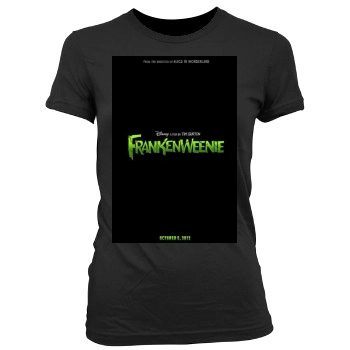 Frankenweenie (2012) Women's Junior Cut Crewneck T-Shirt