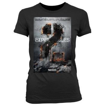 The Expendables 2 (2012) Women's Junior Cut Crewneck T-Shirt