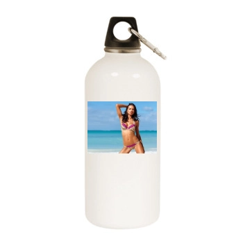 Adriana Lima White Water Bottle With Carabiner