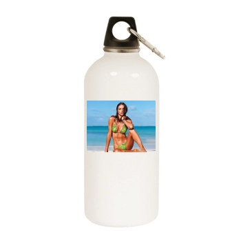 Adriana Lima White Water Bottle With Carabiner