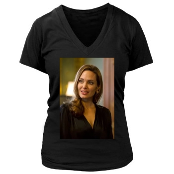 Angelina Jolie Women's Deep V-Neck TShirt