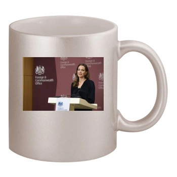 Angelina Jolie 11oz Metallic Silver Mug