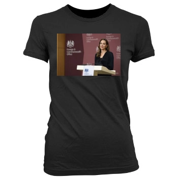 Angelina Jolie Women's Junior Cut Crewneck T-Shirt