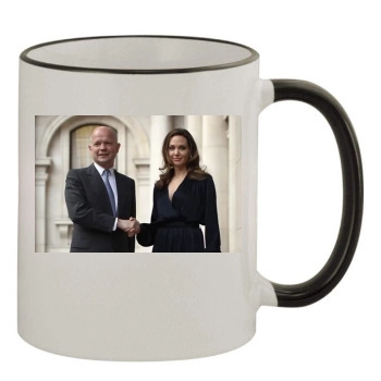 Angelina Jolie 11oz Colored Rim & Handle Mug