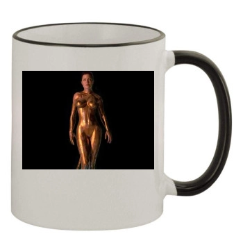 Angelina Jolie 11oz Colored Rim & Handle Mug