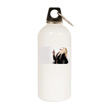 Avril Lavigne White Water Bottle With Carabiner