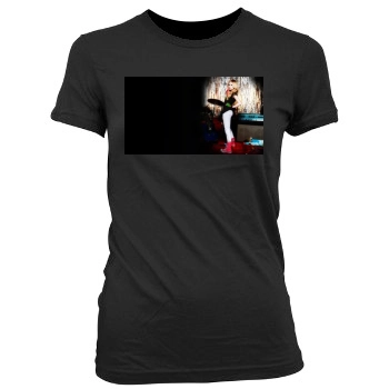 Avril Lavigne Women's Junior Cut Crewneck T-Shirt