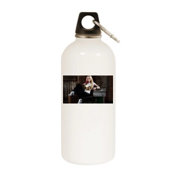 Avril Lavigne White Water Bottle With Carabiner