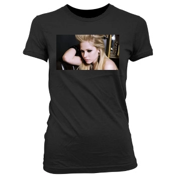 Avril Lavigne Women's Junior Cut Crewneck T-Shirt