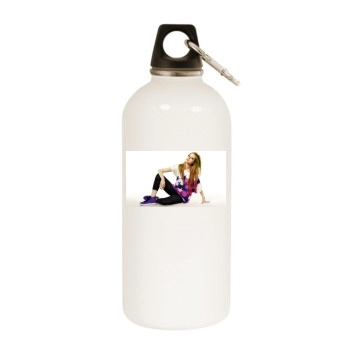 Avril Lavigne White Water Bottle With Carabiner