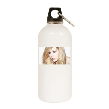 Avril Lavigne White Water Bottle With Carabiner