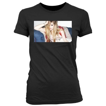 Avril Lavigne Women's Junior Cut Crewneck T-Shirt