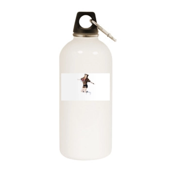 Avril Lavigne White Water Bottle With Carabiner