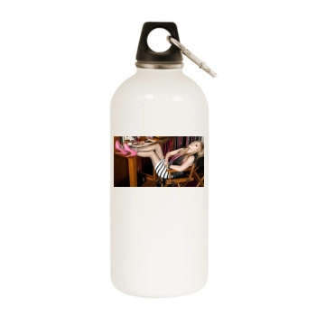 Avril Lavigne White Water Bottle With Carabiner