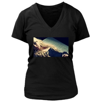 Avril Lavigne Women's Deep V-Neck TShirt