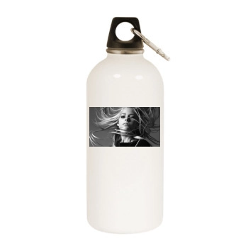 Avril Lavigne White Water Bottle With Carabiner