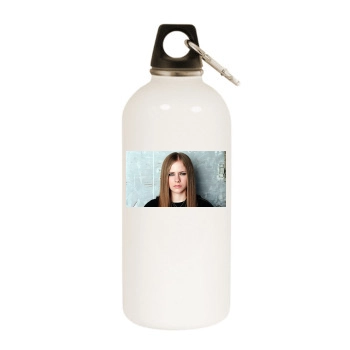 Avril Lavigne White Water Bottle With Carabiner