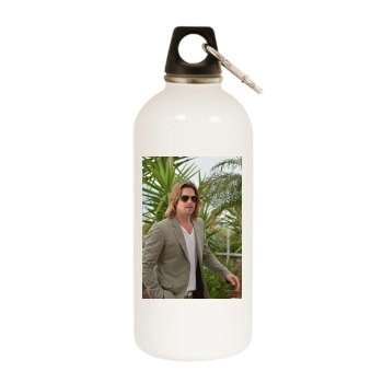 Brad Pitt White Water Bottle With Carabiner