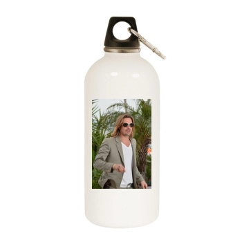 Brad Pitt White Water Bottle With Carabiner