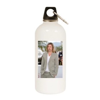 Brad Pitt White Water Bottle With Carabiner