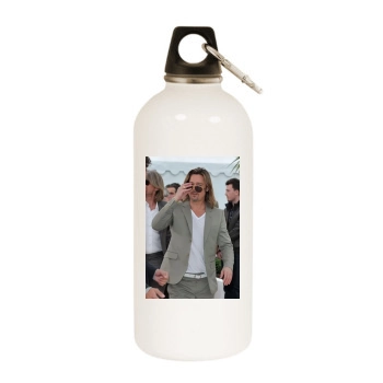 Brad Pitt White Water Bottle With Carabiner