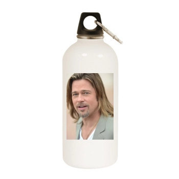 Brad Pitt White Water Bottle With Carabiner